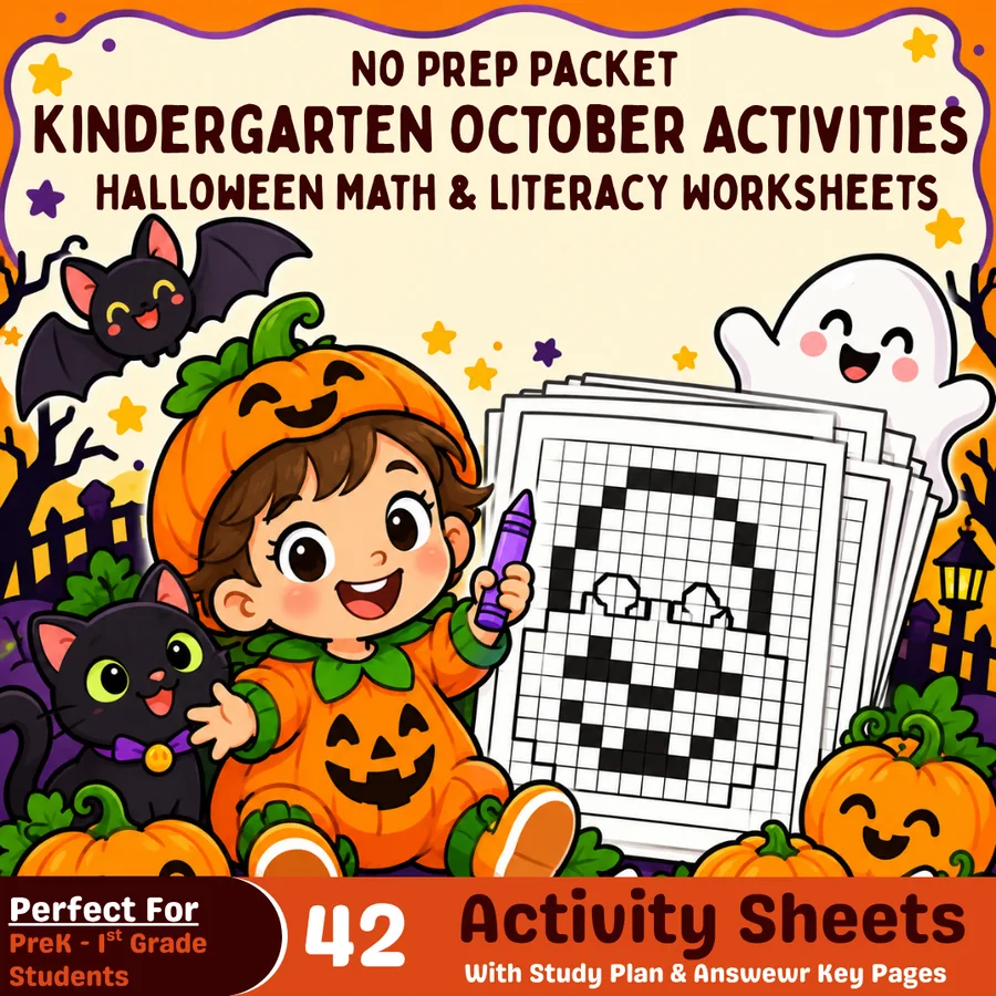 Kindergarten October Fun Packet cover