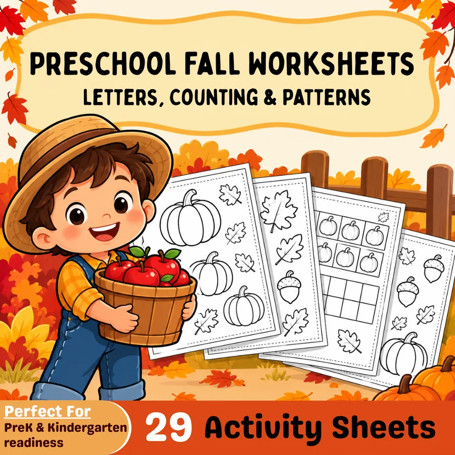 Pre-K Fall Fun Packet cover
